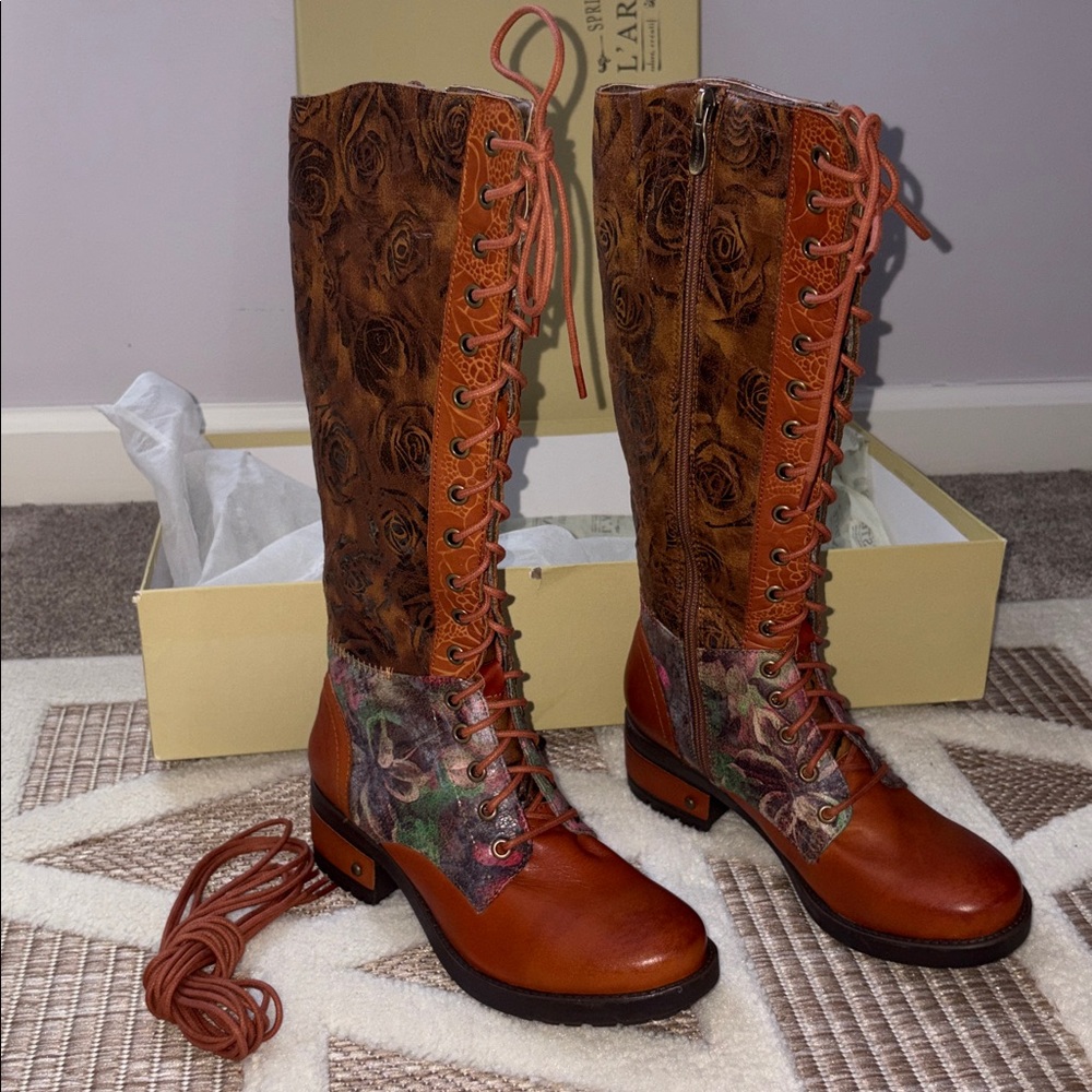 NWT L’Artiste Iconic-Cam Camel Multi boots - Picture 2 of 10